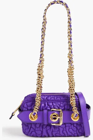 Moschino Buckle-embellished quilted leather shoulder bag - - OneSize