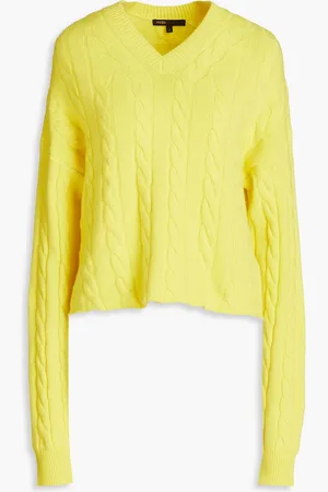 Maje Cable-knit cashmere-blend sweater - - 2