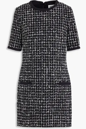 Claudie Pierlot Checked bouclé-tweed mini dress - - FR 36