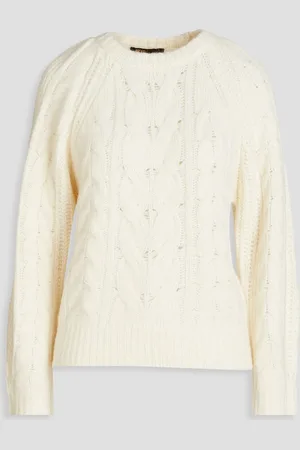 Maje Cable-knit sweater - White - 0