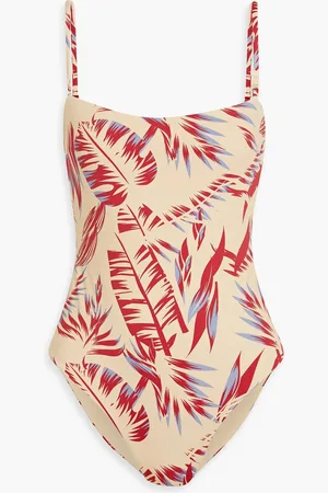 ONIA Estelle cutout printed swimsuit - Neutral - XS