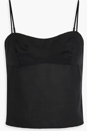 ONIA Linen and Lyocell-blend camisole - - US 0