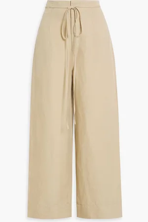 ONIA Linen and Lyocell-blend wide-leg pants - Neutral - US 0