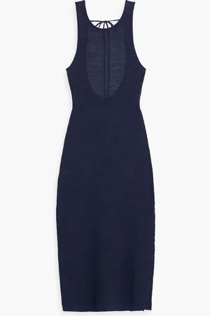 ONIA Cutout linen maxi dress - Blue - XL