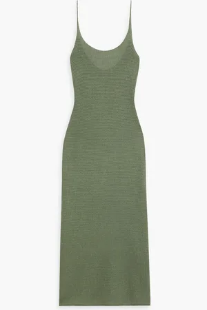 ONIA Linen midi dress - Green - L