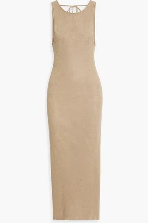 ONIA Cutout linen maxi dress - Neutral - L