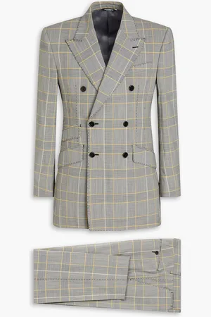 Dolce & Gabbana Prince of Wales checked wool-blend suit - - IT 48