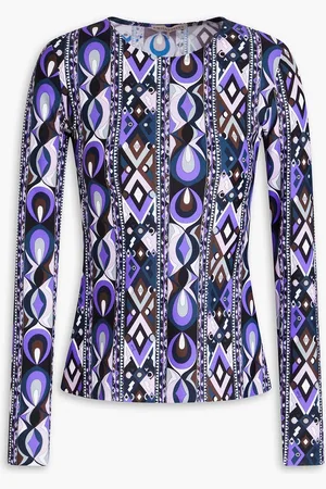 Puccini Printed stretch-jersey top - - XS
