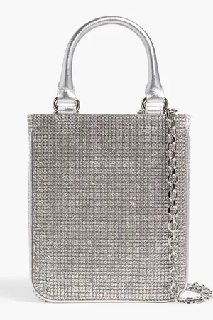 Judith Leiber Crystal-embellished metallic leather tote - Metallic - OneSize