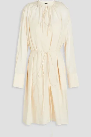 Joseph Dartmouth belted poplin midi shirt dress - White - FR 36