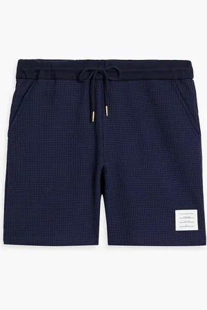 Thom Browne Waffle-knit cotton shorts - Blue - 5