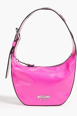 Moschino Eyelet-embellished leather shoulder bag - Pink - OneSize