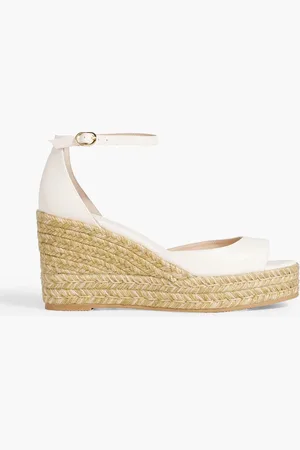 Stuart Weitzman Leather espadrille wedge sandals - Pink - EU 38.5