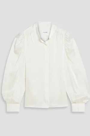 Frame Silk-satin blouse - White - XS