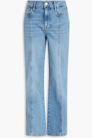 Frame Le Slim Palazzo high-rise wide-leg jeans - Blue - 26