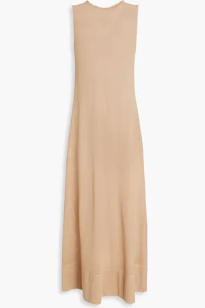 ENZA COSTA Stretch cotton and modal-blend maxi dress - Neutral - XS