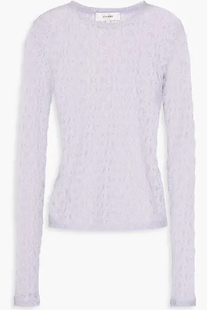 Frame Stretch-lace top - Purple - S