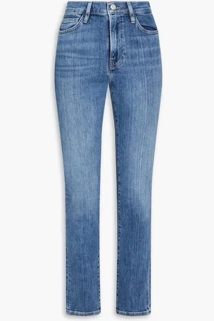 Frame Le High Straight high-rise straight-leg jeans - Blue - 33