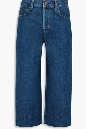 Frame Cropped high-rise straight-leg jeans - Blue - 26