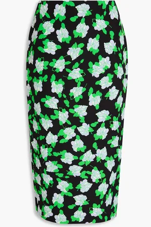 Diane von Furstenberg Floral-print crepe midi skirt - - US 6