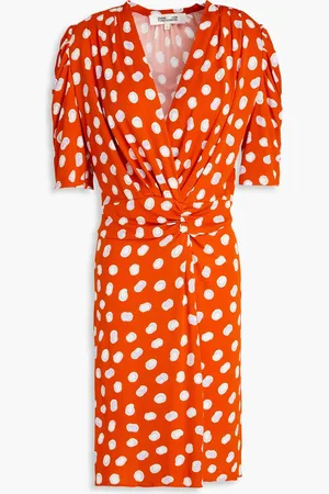 Diane von Furstenberg Duncan ruched printed jersey mini dress - - S