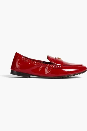 Tory Burch Embellished patent-leather loafers - - US 5