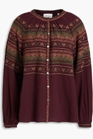 Antik Batik Luna embroidered cotton blouse - - FR 40