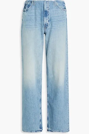 Mother Tucked high-rise wide-leg jeans - Blue - 26