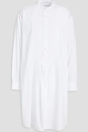 Antik Batik Laura embroidered cotton-poplin shirt dress - - FR 38