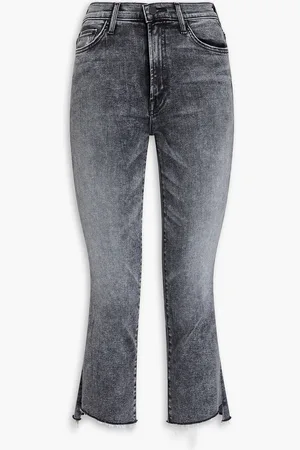 Mother Cropped acid-wash high-rise bootcut jeans - - 30