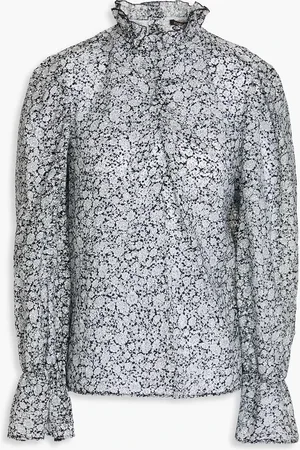 Maje Ruched devoré blouse - - 2