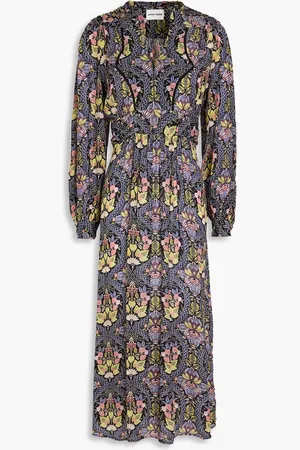 Antik Batik Eros floral-print crepe de chine midi dress - - FR 38