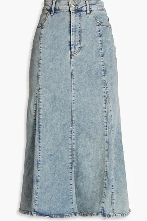 Maje Denim midi skirt - Blue - FR 34