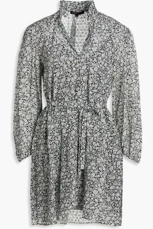 Maje Floral-print devoré mini dress - - FR 40