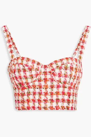 Cara Cara Claudine gingham tweed top - - US 12