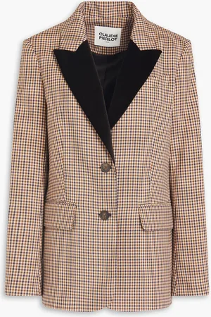 Claudie Pierlot Checked twill blazer - Neutral - FR 40