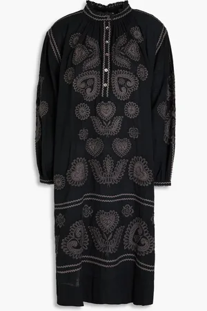 Antik Batik Robby embroidered cotton-crepon dress - - FR 38