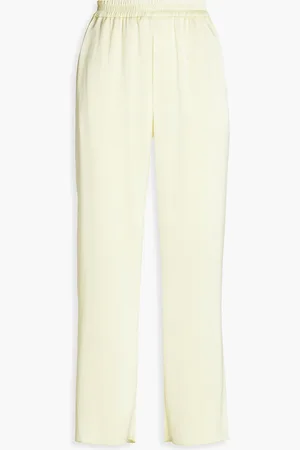 Nanushka Cropped satin-crepe straight-leg pants - Yellow - S