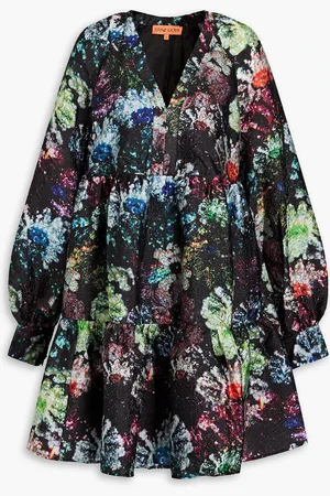 STINE GOYA Jesmine floral-print cloqué mini dress - - XXS