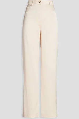 Nanushka Satin-crepe wide-leg pants - White - M