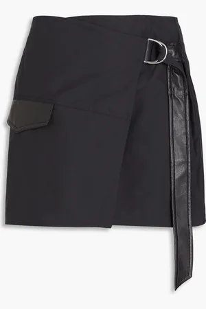 Nanushka Cotton-poplin mini wrap skirt - - XS