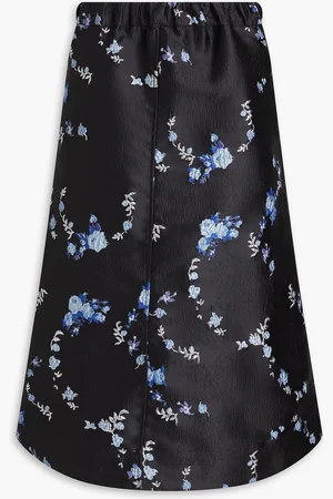 Ganni Cloqué-jacquard midi skirt - - DE 32