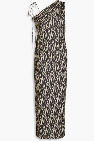 Nanushka One-shoulder leopard-print jersey midi dress - - M