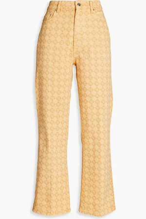 Nanushka Logo-print high-rise kick-flare jeans - Neutral - 25