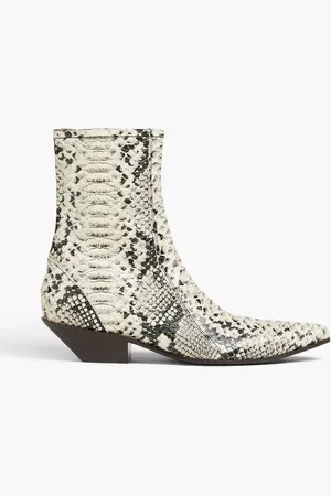 Acne Studios Snake-effect leather ankle boots - - EU 36