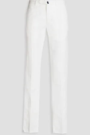 SLOWEAR Incotex slim-fit linen and cotton-blend chinos - - 40