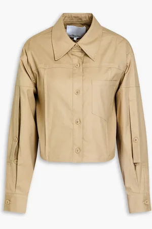 3.1 Phillip Lim Cropped cotton-blend jacket - Neutral - US 6