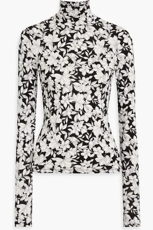 ALICE+OLIVIA Alice Olivia - Delaina floral-print stretch-jersey turtleneck top - - M