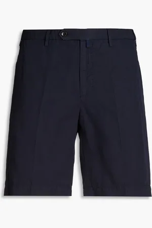 SLOWEAR Incotex linen and cotton-blend chino shorts - Blue - IT 44