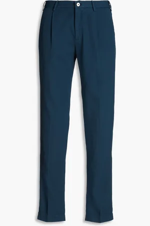 SLOWEAR Incotex tapered cotton and linen-blend twill chinos - - IT 56